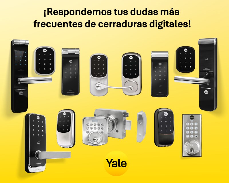 KIT YALE CERRADURA DIGITAL CON PANTALLA TOUCH, HUELLA Y CODIGO